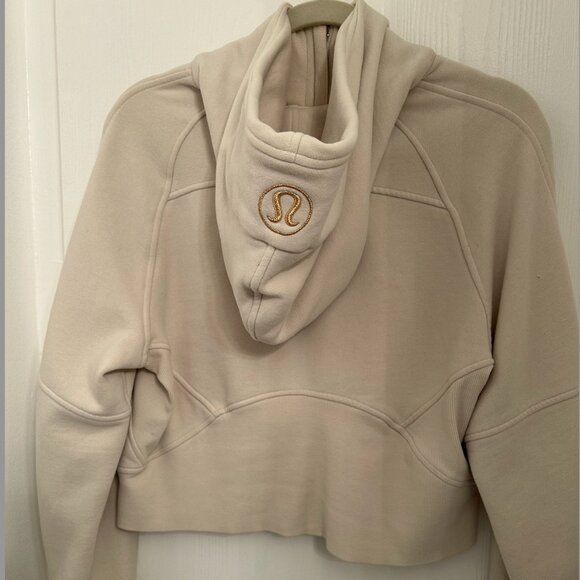 Scuba Oversized Half-Zip Hoodie - Heathered Bone & Gold Zipper - Lululemon M/L - Picture 2 of 2